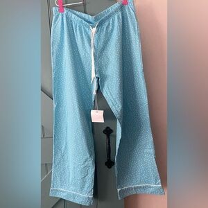 Pajamagram Polka Dot Blue Pajama Bottoms Size Large